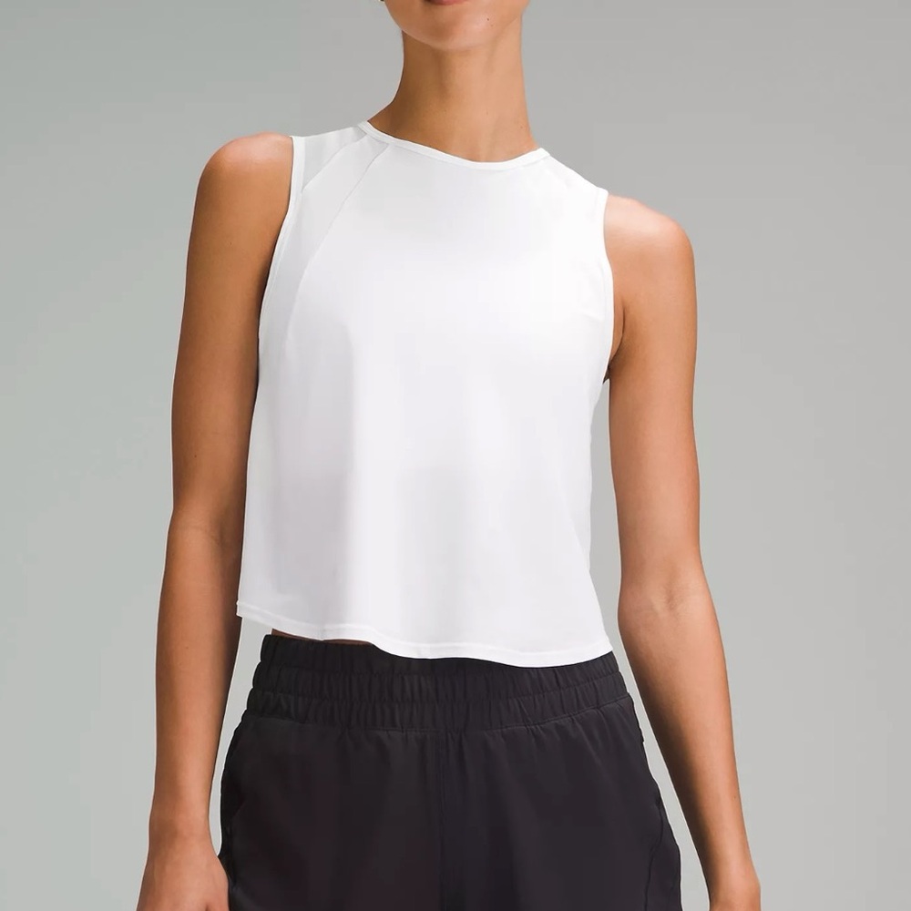 lululemon athletica White Sleeveless Crop Tank Top